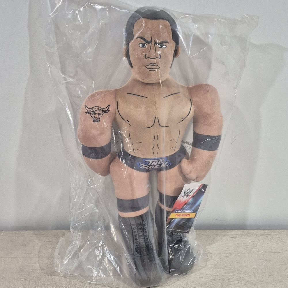 WWE The Rock Plush 23” 💥 Large Dwayne Johnson Wrestling Toy BNWT